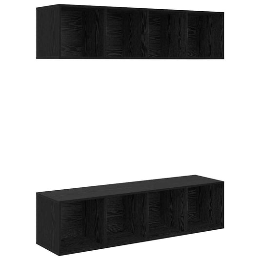 TV-Möbel-Set 2 pcs Schwarze Eiche 37 x 37 x 142,5 cm