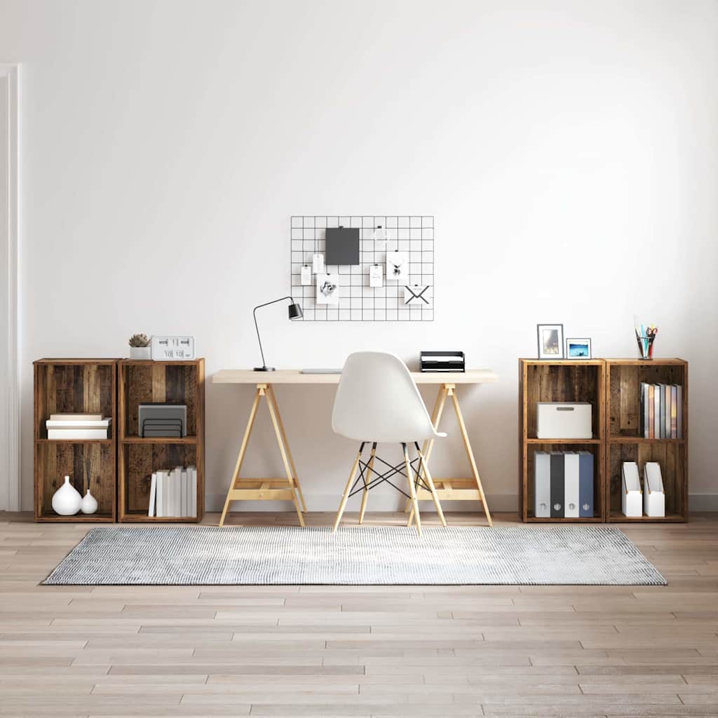 TV-Möbel-Set 4 pcs Altholz 37 x 35 x 72 cm Holzwerkstoff