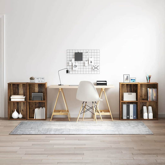 TV-Möbel-Set 4 pcs Altholz 37 x 35 x 72 cm Holzwerkstoff