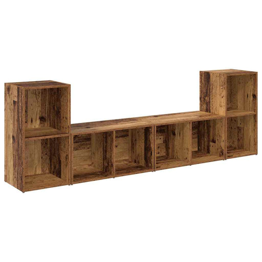 TV-Möbel-Set 4 pcs Altholz 37 x 35 x 72 cm Holzwerkstoff