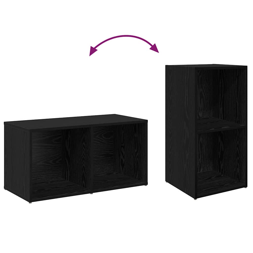 TV-Möbel-Set 4 pcs Schwarze Eiche 37 x 35 x 72 cm Holzwerkstoff