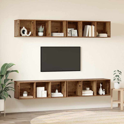 Wand TV Schrank 4 pcs Altholz 37 x 37 x 107,5 cm Ingenieuholz