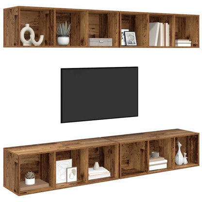 Wand TV Schrank 4 pcs Altholz 37 x 37 x 107,5 cm Ingenieuholz