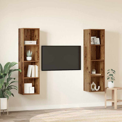 TV-Schränk 2 pcs Braun 37 x 37 x 142,5 cm Holzwerkstoff
