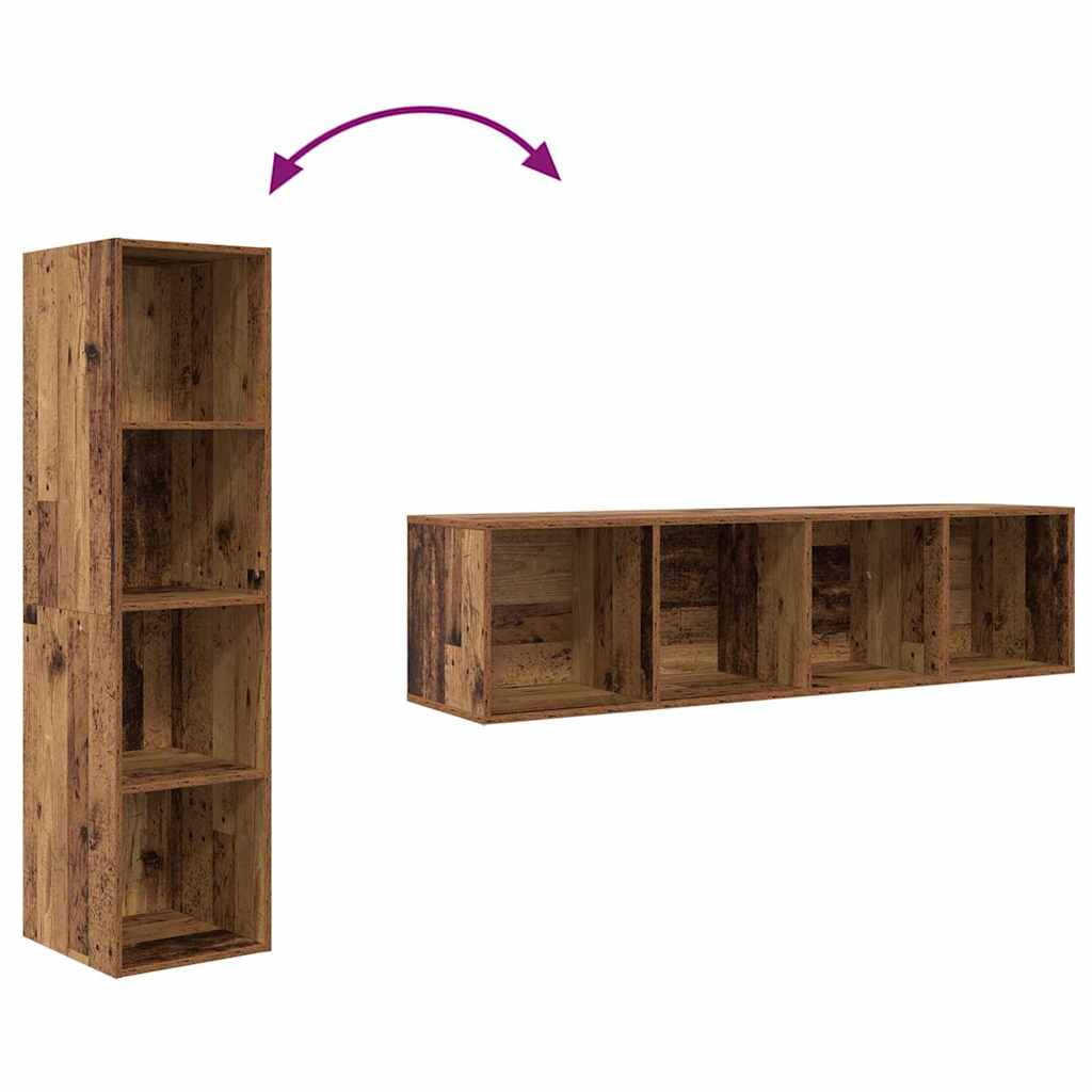 TV-Schränk 2 pcs Braun 37 x 37 x 142,5 cm Holzwerkstoff