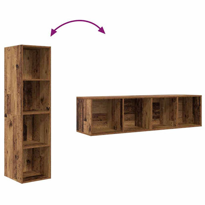 TV-Schränk 2 pcs Braun 37 x 37 x 142,5 cm Holzwerkstoff