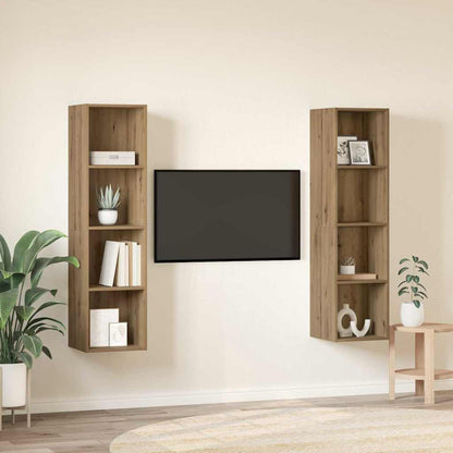 TV-Schränk 2 pcs Braun 37 x 37 x 142,5 cm Holzwerkstoff