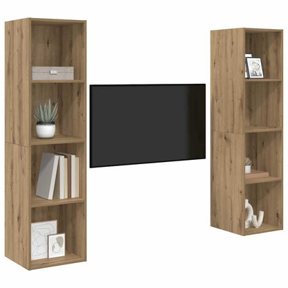 TV-Schränk 2 pcs Braun 37 x 37 x 142,5 cm Holzwerkstoff