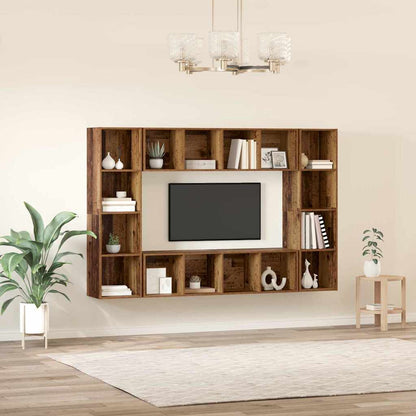 TV-Schränk 4 pcs Braun 37 x 37 x 142,5 cm Holzwerkstoff