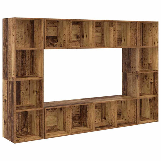 TV-Schränk 4 pcs Braun 37 x 37 x 142,5 cm Holzwerkstoff