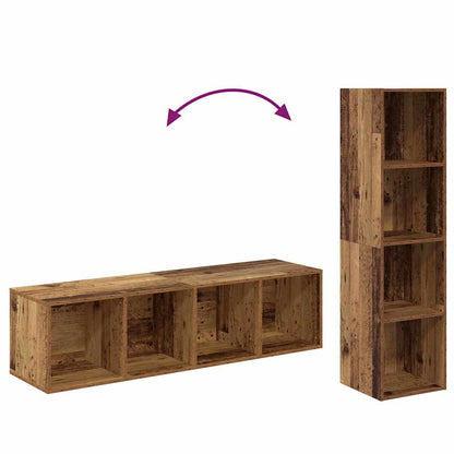 TV-Schränk 4 pcs Braun 37 x 37 x 142,5 cm Holzwerkstoff