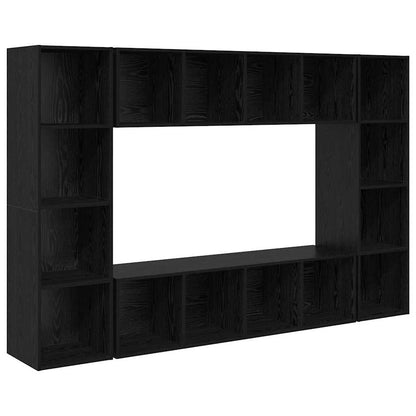 TV-Schränk 4 pcs Schwarz 37 x 37 x 142,5 cm Holzwerkstoff