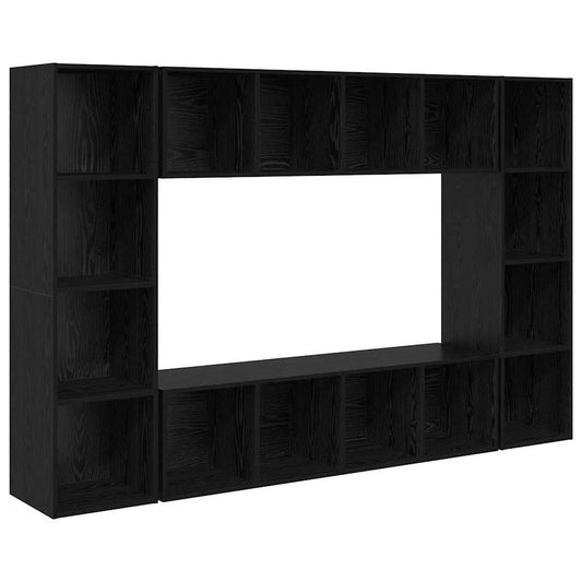 TV-Schränk 4 pcs Schwarz 37 x 37 x 142,5 cm Holzwerkstoff