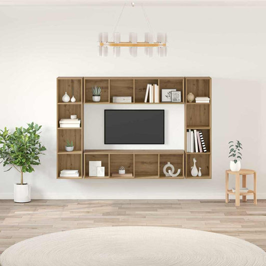 TV-Schränk 4 pcs Braun 37 x 37 x 142,5 cm Holzwerkstoff