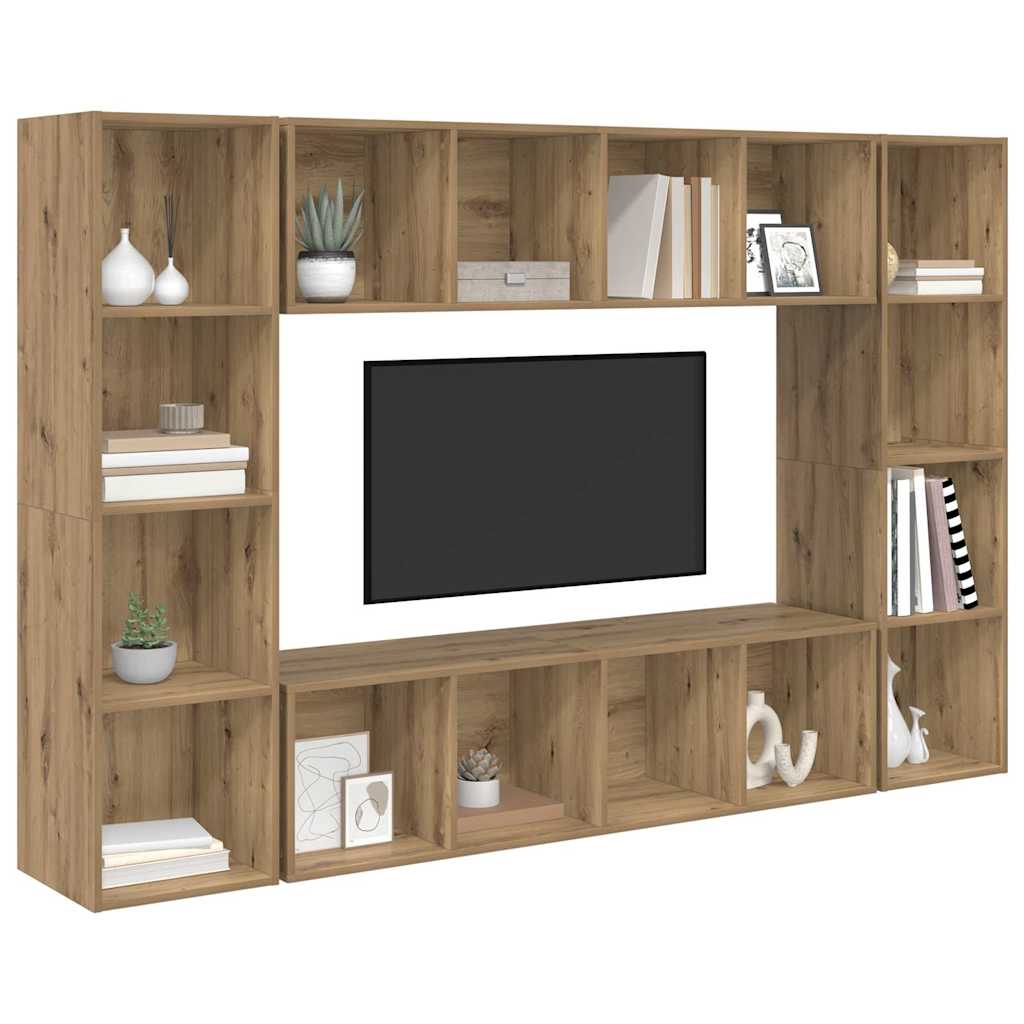 TV-Schränk 4 pcs Braun 37 x 37 x 142,5 cm Holzwerkstoff