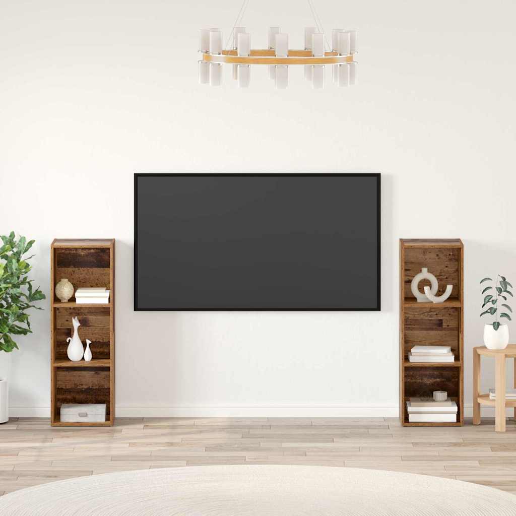 TV-Möbel-Set 2 pcs Altholz 107 x 35 x 37 cm Holzwerkstoff