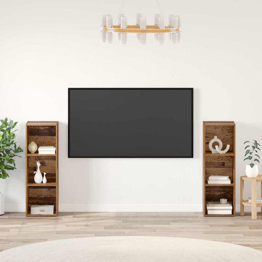 TV-Möbel-Set 2 pcs Altholz 107 x 35 x 37 cm Holzwerkstoff
