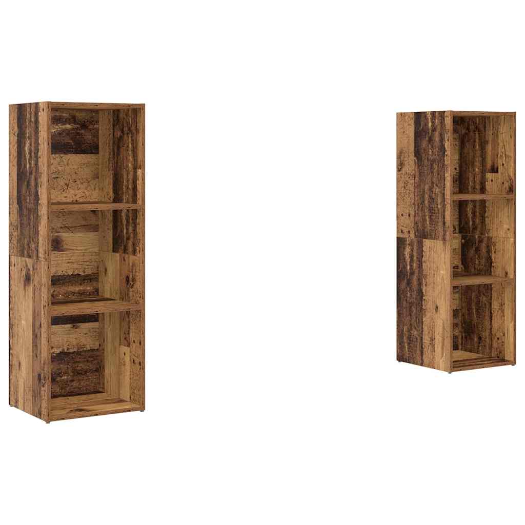 TV-Möbel-Set 2 pcs Altholz 107 x 35 x 37 cm Holzwerkstoff
