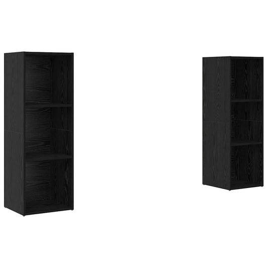 TV-Möbel-Set 2 pcs Schwarze Eiche 107 x 35 x 37 cm