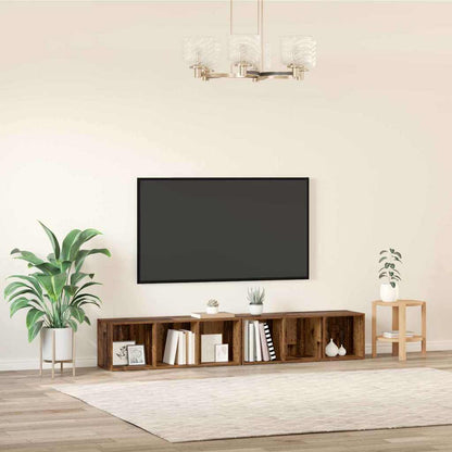 TV-Möbel-Set 2 pcs Altholz Holzwerkstoff