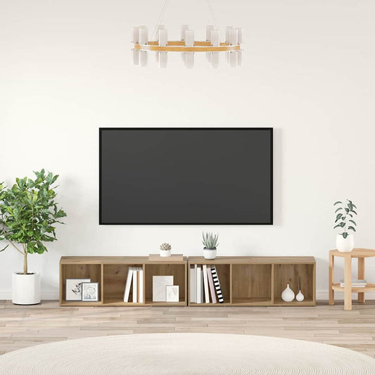 TV-Möbel-Set 2 pcs Artisan Eiche Holzwerkstoff