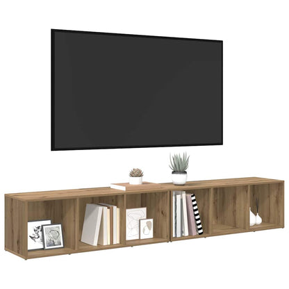 TV-Möbel-Set 2 pcs Artisan Eiche Holzwerkstoff