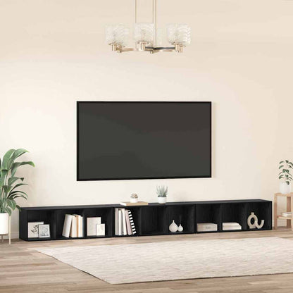TV-Schränk 3 pcs Schwarze Eiche 37 x 35 x 107.5 cm Ingenieuholz