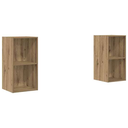 Wand TV Schrank 2 pcs Handwerklich gefertigter Eichenholz