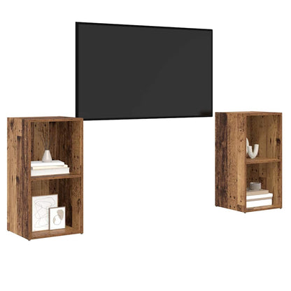 TV-Möbel-Set 2 pcs Altholz 72 x 35 x 36.5 cm Holzwerkstoff