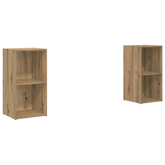 TV-Möbel-Set 2 pcs Eiche handwerklich 72 x 35 x 36.5 cm