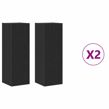TV-Cabinet-Set 4 pcs Schwarz Eichen-Optik 30,5 x 30 x 90 cm