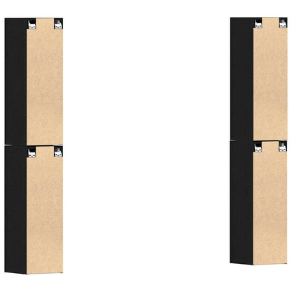 TV-Cabinet-Set 4 pcs Schwarz Eichen-Optik 30,5 x 30 x 90 cm