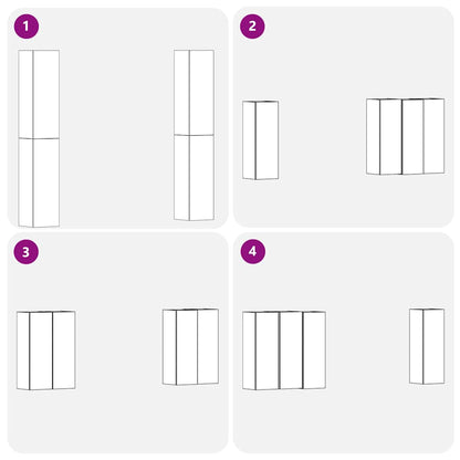 TV-Cabinet-Set 4 pcs Schwarz Eichen-Optik 30,5 x 30 x 90 cm