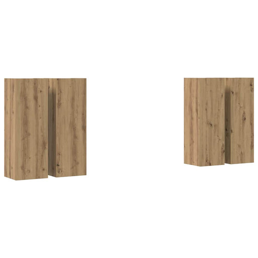 TV-Cabinet-Set 4 pcs Artisan-Eiche 30,5 x 30 x 90 cm