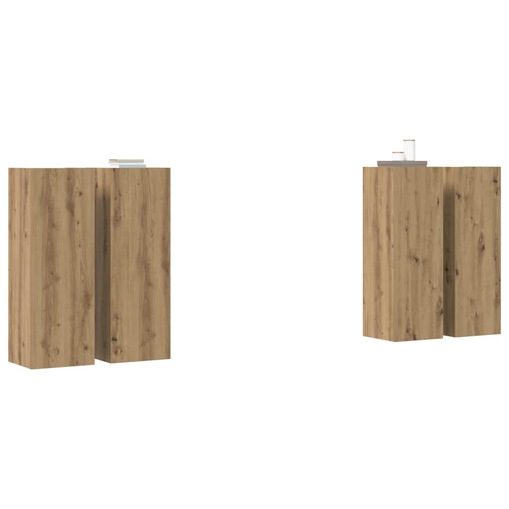 TV-Cabinet-Set 4 pcs Artisan-Eiche 30,5 x 30 x 90 cm
