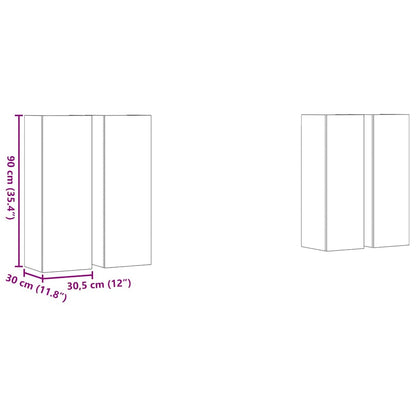 TV-Cabinet-Set 4 pcs Artisan-Eiche 30,5 x 30 x 90 cm