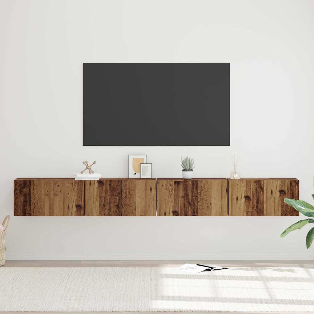 TV-Möbel-Set 4 pcs Altholz 60 x 30 x 30 cm Holzwerkstoff