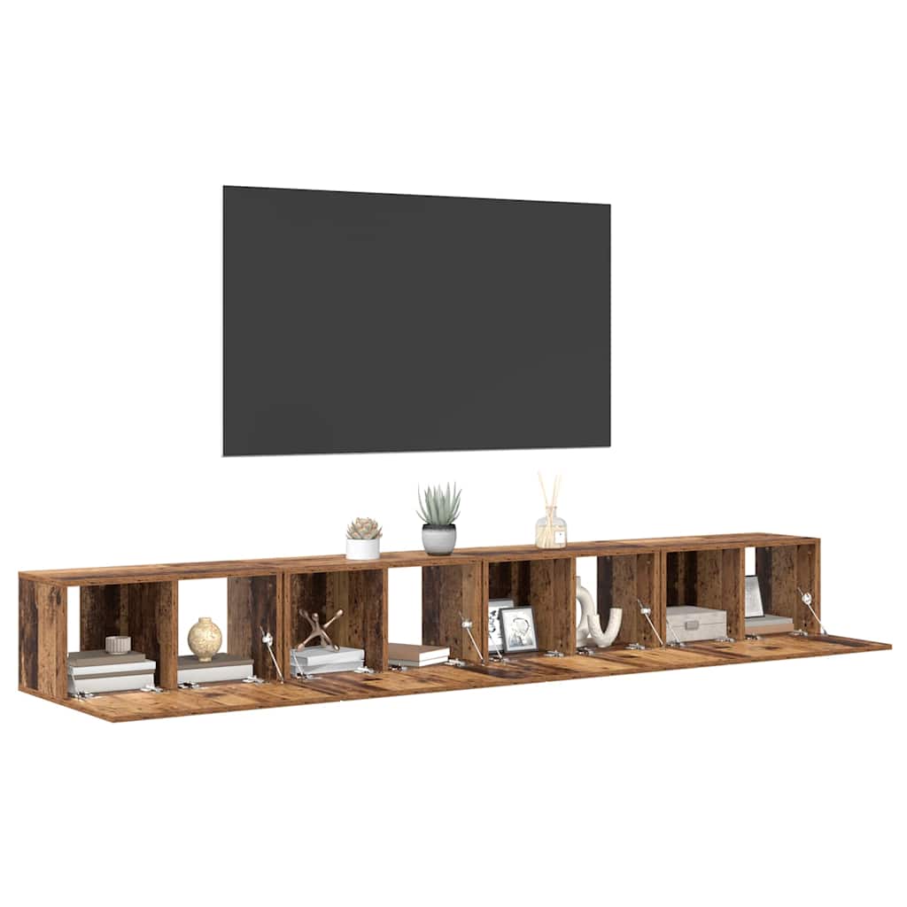 TV-Möbel-Set 4 pcs Altholz 60 x 30 x 30 cm Holzwerkstoff