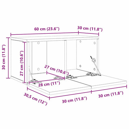 TV-Möbel-Set 4 pcs Schwarze Eiche 60 x 30 x 30 cm Holzwerkstoff