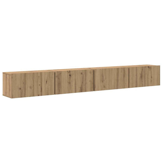 TV-Möbel-Set 4 pcs Eiche handwerklich 60 x 30 x 30 cm