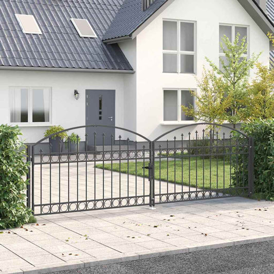 Zaun tor Sonstiges Grau 400 x 125 cm Stahl