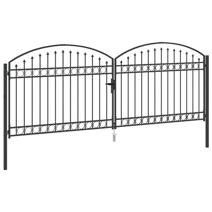 Zaun tor Sonstiges Verstellbar Grau 400 x 150 cm Stahl