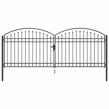 Zaun tor Sonstiges Verstellbar Grau 400 x 150 cm Stahl