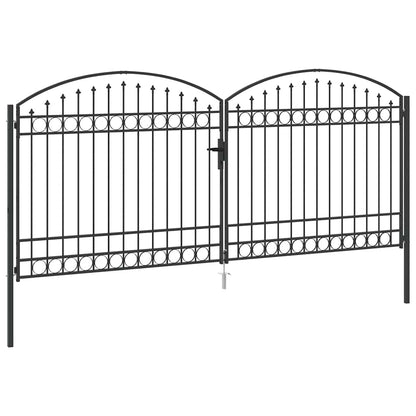 Zaun tor Sonstiges Grau 400 x 175 cm Stahl