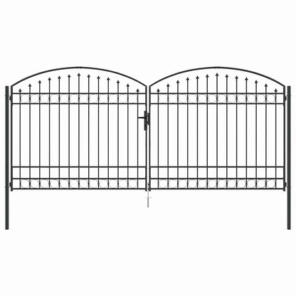 Zaun tor Sonstiges Grau 400 x 175 cm Stahl