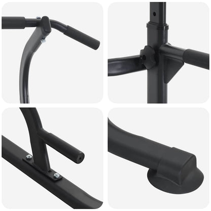 Power Turm Dip Station Schwarz 95 x 102 x (160-210) cm