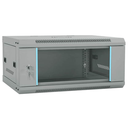 Netzwerkschrank mit Speicher Grau 60 x 45 x 28 cm Stahl