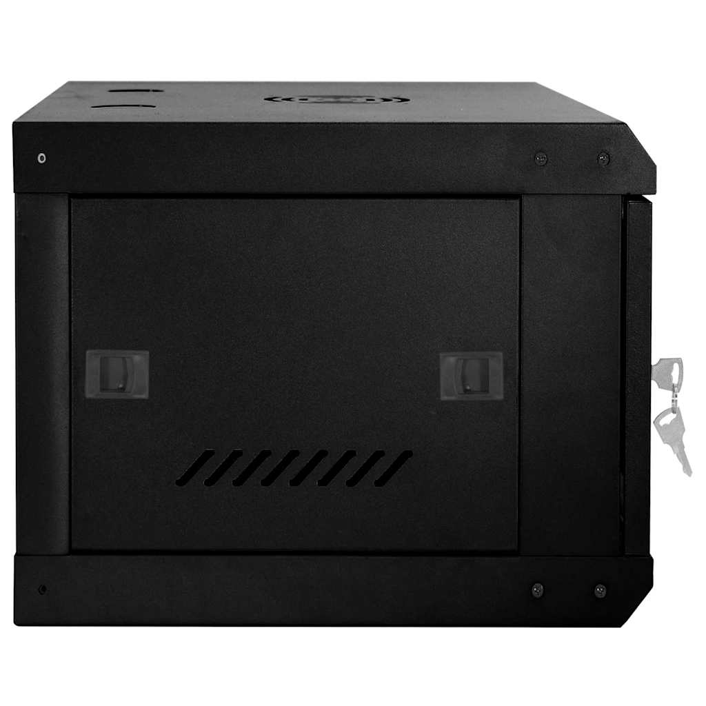 Netzwerkschrank mit Speicher Schwarz 60 x 35 x 28 cm Stahl