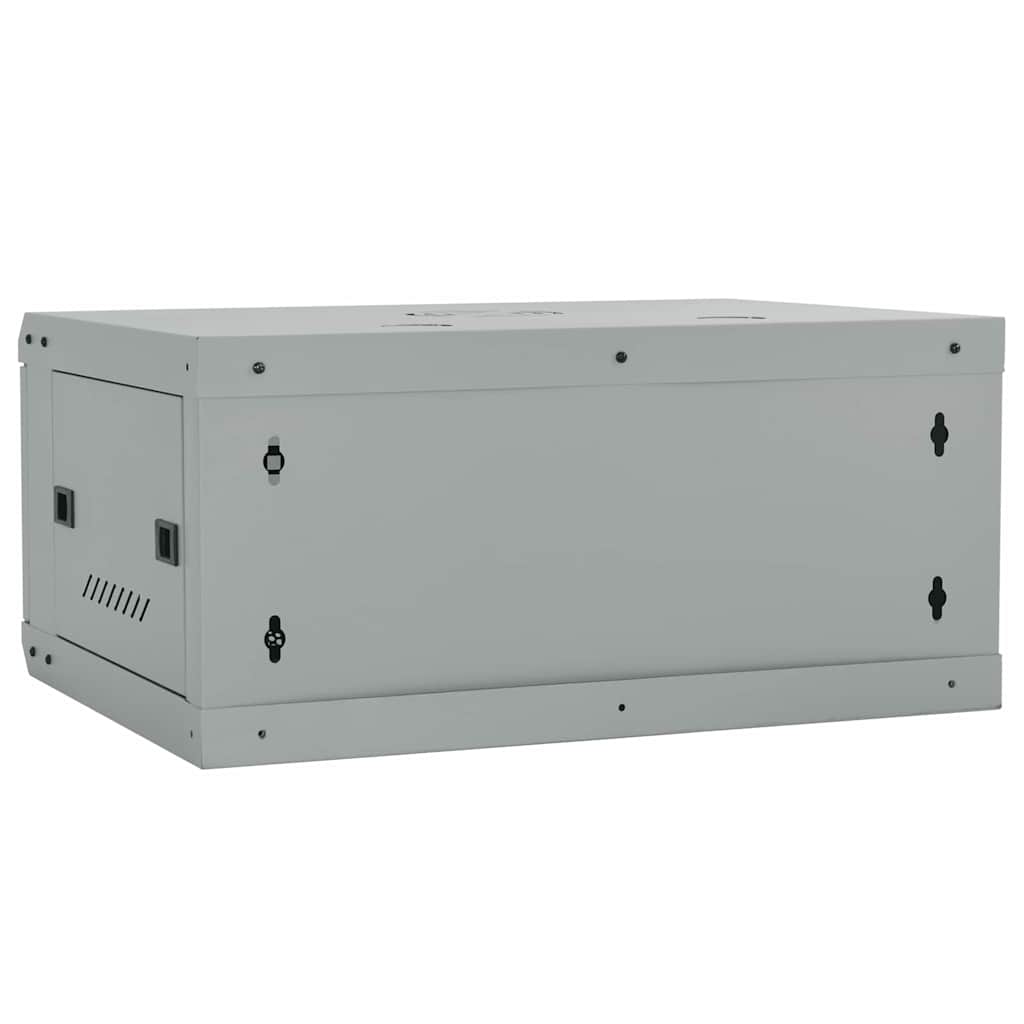 Netzwerkschrank mit Speicher Grau 60 x 35 x 28 cm Stahl