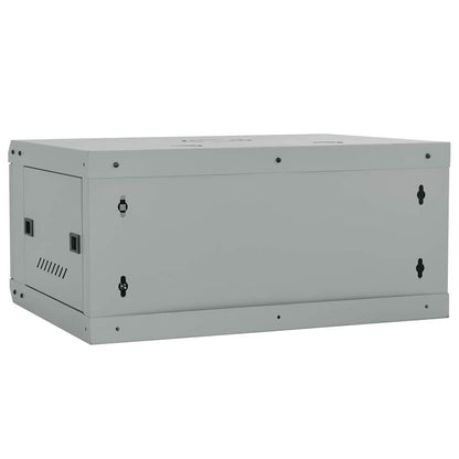Netzwerkschrank mit Speicher Grau 60 x 35 x 28 cm Stahl